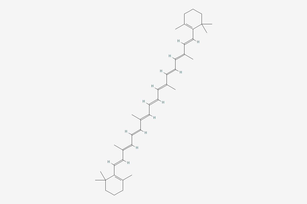 Beta-carotene 2D chemical structure