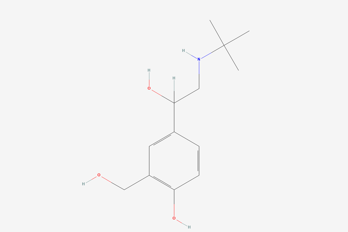 Salbutamol 2D chemical structure